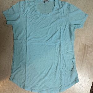 James Perse Mint Scoop Neck Short Sleeve Tee